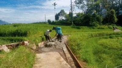 Jalan Usaha Tani Diperbaiki, Petani Jorong Jambu Makin Mudah Angkut Hasil Panen