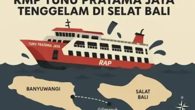 KMP Tunu Pratama Jaya Tenggelam di Selat Bali, Enam Korban Meninggal Dipulangkan ke Jawa Timur