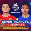 BRI SUPER LEAGUE: Duel Jawara Galatama Malam Ini, Semen Padang FC vs Arema FC