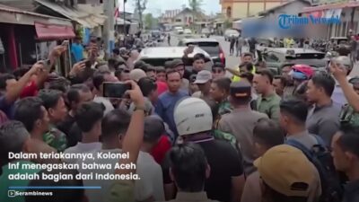 TNI Bubarkan Pengibaran Bendera Bulan Bintang di Lhokseumawe, Provokator Bersenjata Ditangkap