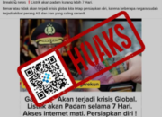 Hoaks Listrik Padam 7 Hari dan Internet Mati Akibat Krisis Global, Ini Klarifikasi Resmi Komdigi