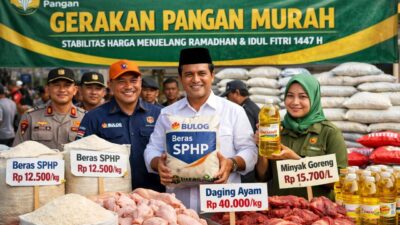 Pemerintah Gelar Gerakan Pangan Murah di 514 Daerah, Stok Beras 3,4 Juta Ton Disiapkan Jelang Ramadhan 1447 H