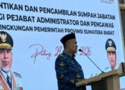 Sekdaprov Sumbar Lantik 44 Pejabat, Tekankan Merit Sistem dan Kinerja ASN