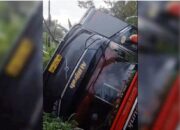 Bus Al Hijrah Tujuan Padang Masuk Jurang di Lahat Sumsel, 1 Penumpang Dilaporkan Meninggal