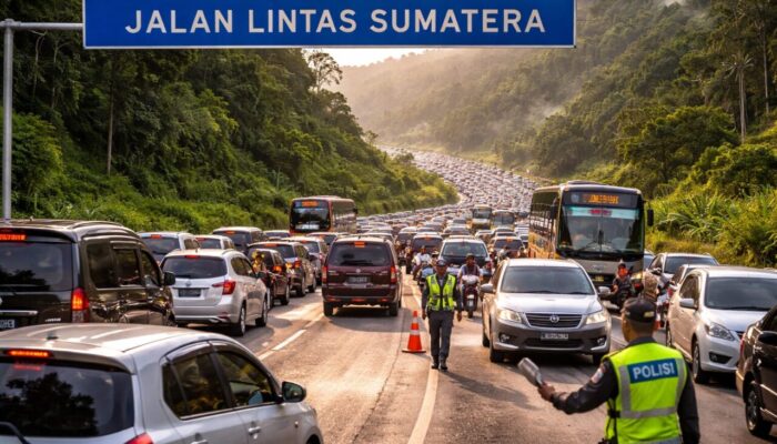 Puncak Mudik 18 Maret 2026, Lintas Sumatera Memanas: Riau–Sumbar Kritis, Riau–Jambi Mulai Turun