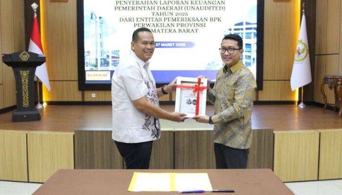 Serahkan LKPD 2025 ke BPK, Wako Pariaman Targetkan Opini WTP Kembali