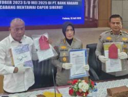 Polda Sumbar Bongkar Dugaan Korupsi Kredit Rp50,3 Miliar di Bank Nagari Capem Siberut, Tiga Tersangka Ditahan