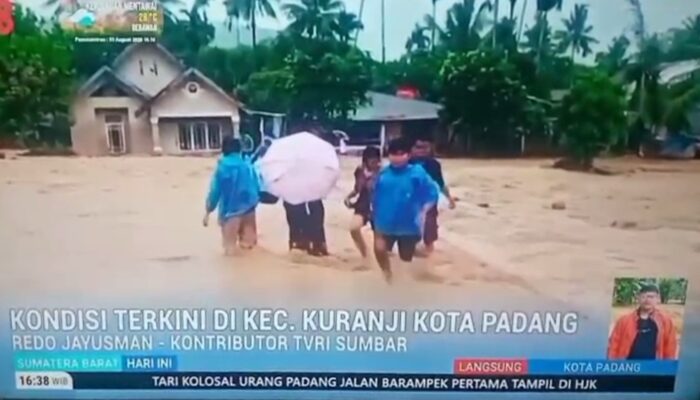 UPDATE Banjir Padang: Warga Guo Kuranji Dievakuasi, Jalur Bypass Aie Pacah Putus!