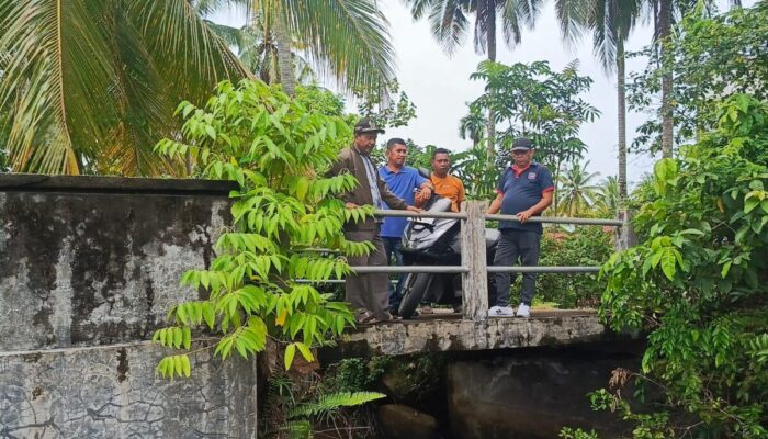 Jembatan Rusak di Malai V Suku Dikeluhkan Warga, Erman Sudin Turun ke Lokasi